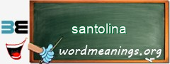 WordMeaning blackboard for santolina